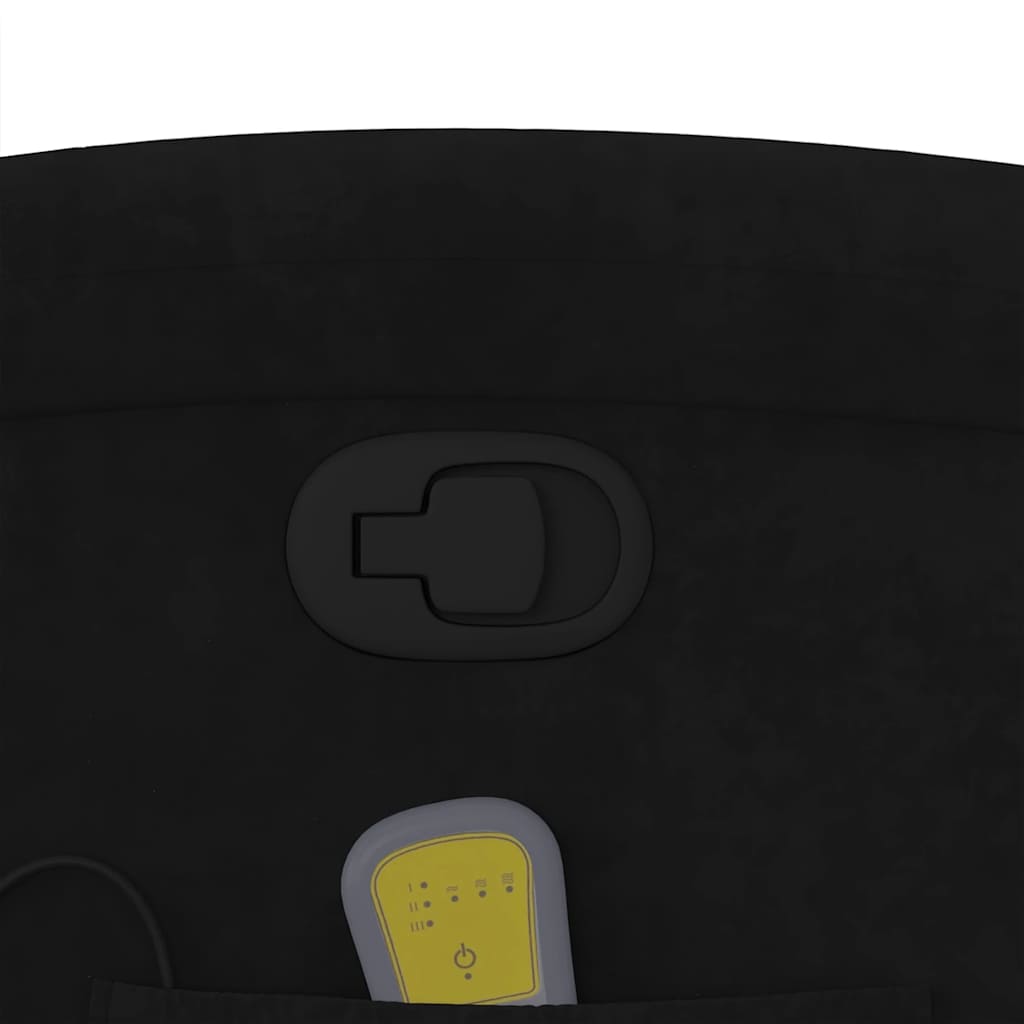 Fauteuil de massage inclinable noir velours - XIOS