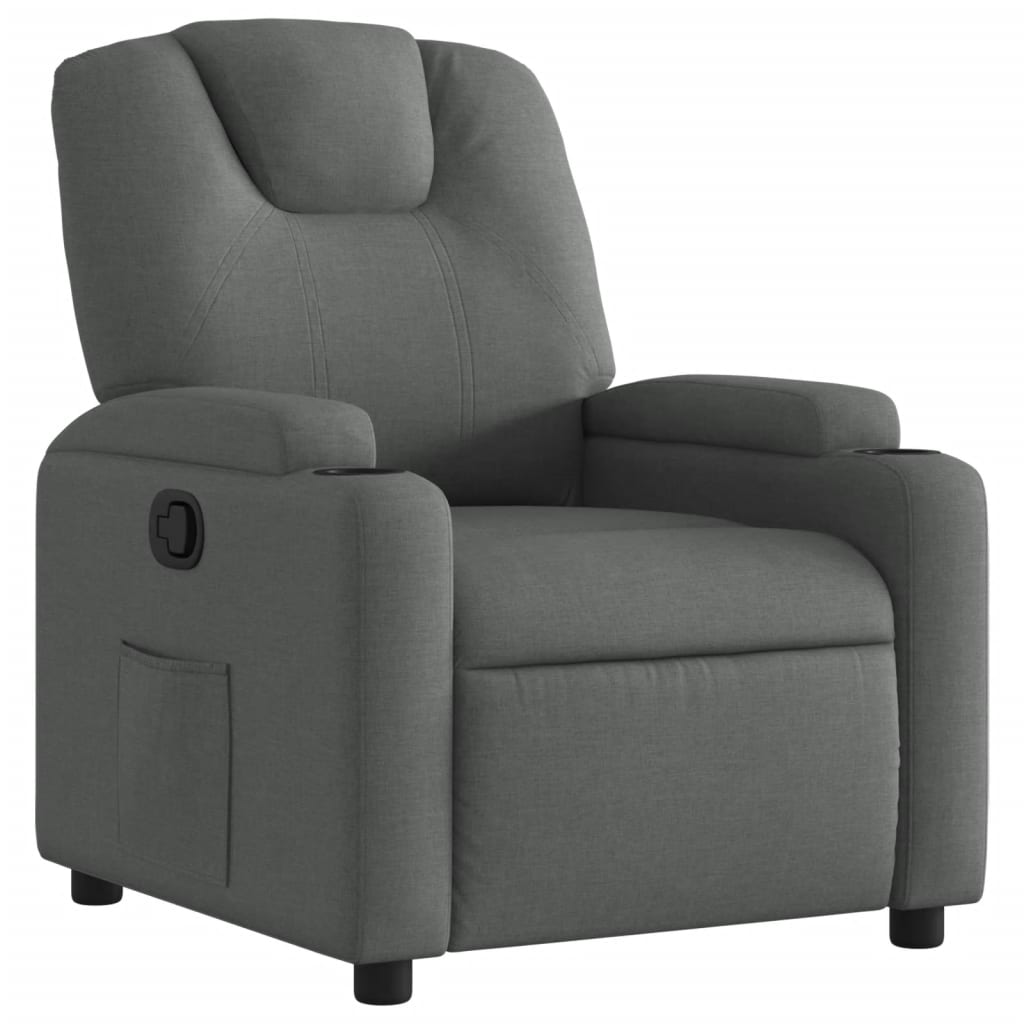Fauteuil inclinable en tissu gris foncé - XIOS