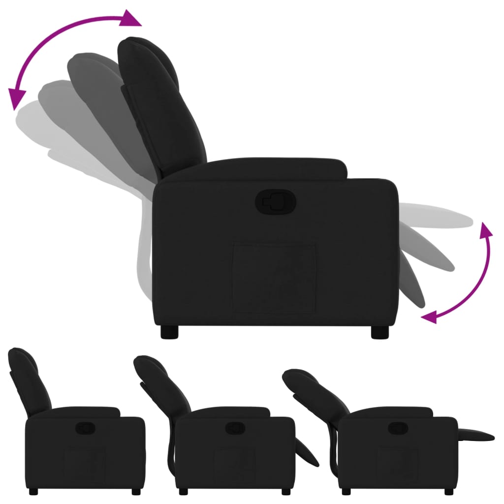 Fauteuil inclinable en tissu noir - XIOS