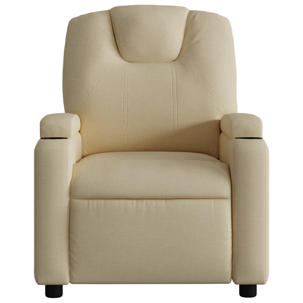 Fauteuil inclinable en tissu crème - XIOS