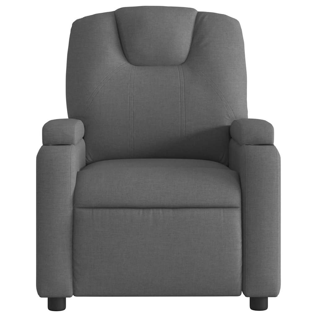 Fauteuil de massage inclinable gris foncé tissu - XIOS