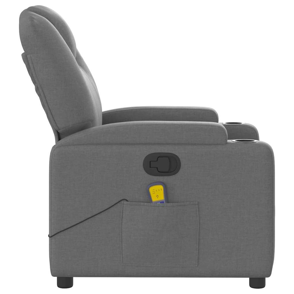 Fauteuil de massage inclinable gris foncé tissu - XIOS