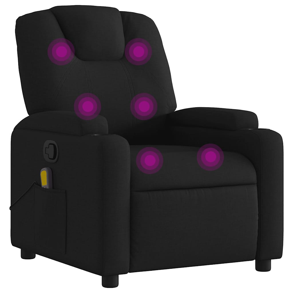 Fauteuil inclinable de massage en tissu noir - XIOS