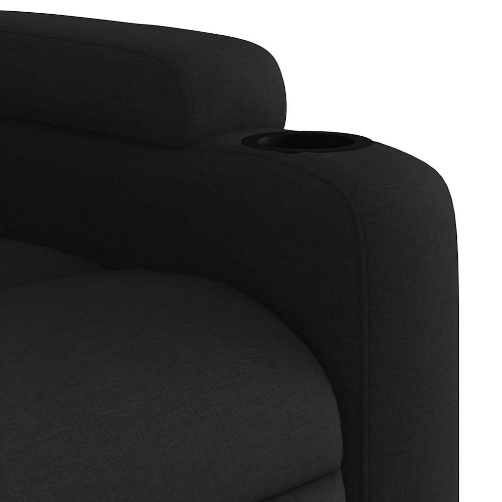 Fauteuil inclinable de massage en tissu noir