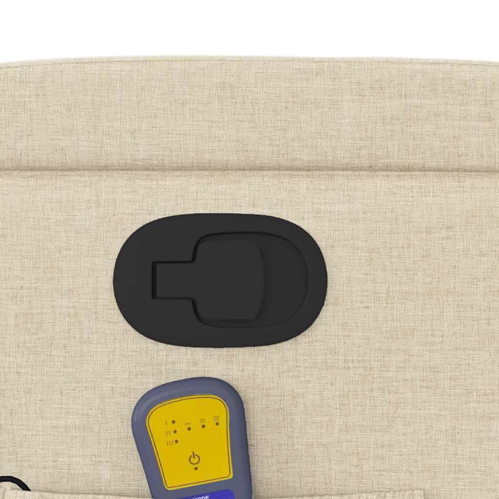 Fauteuil inclinable de massage en tissu crème - XIOS