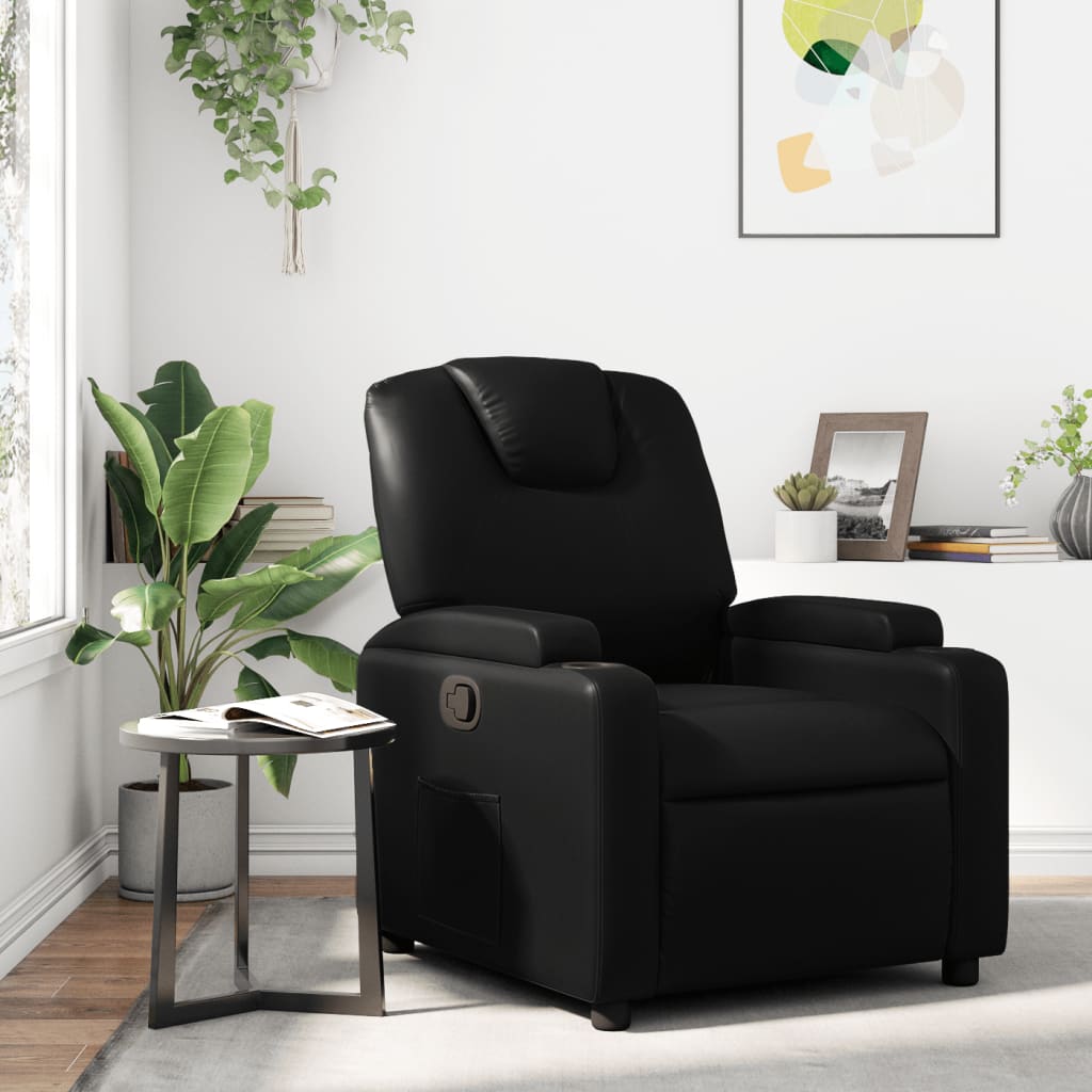 Fauteuil inclinable noir similicuir - XIOS