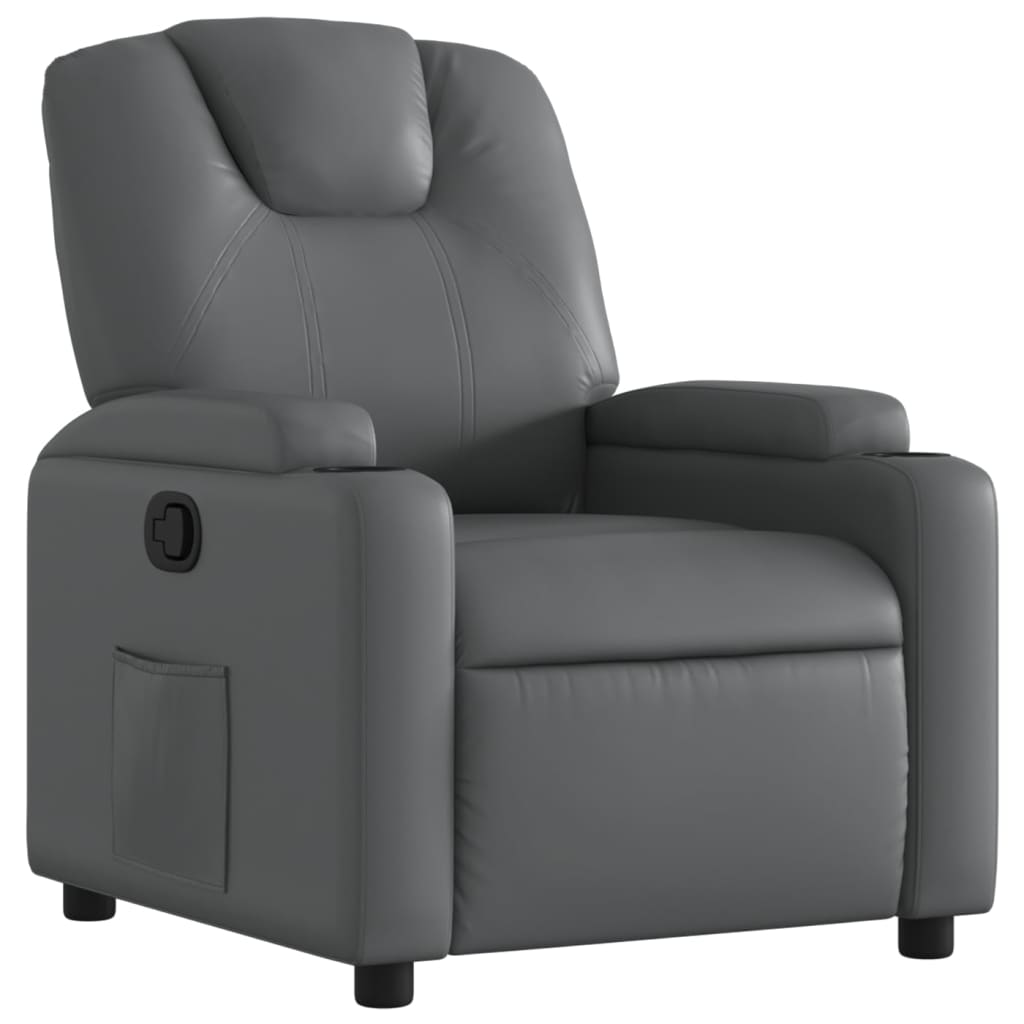 Fauteuil inclinable gris similicuir - XIOS