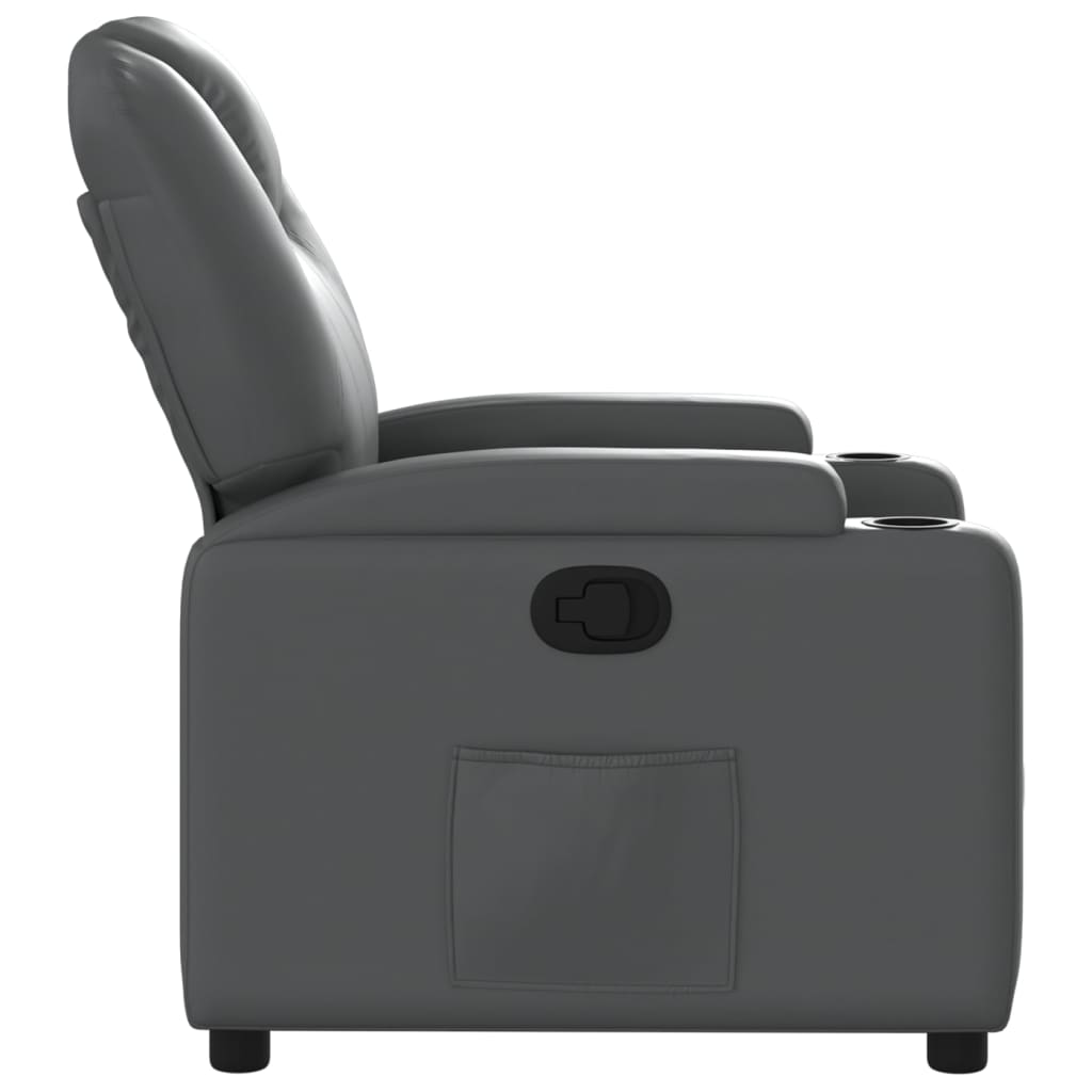 Fauteuil inclinable gris similicuir - XIOS