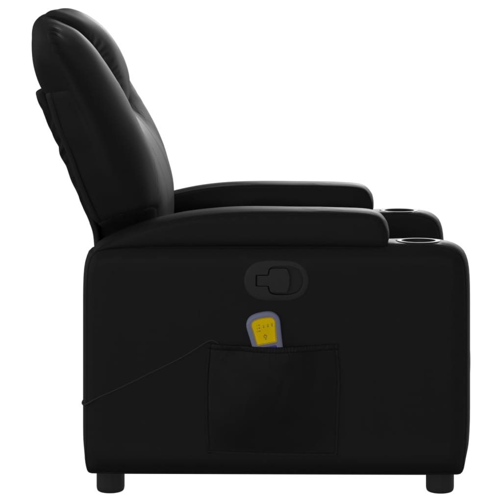Fauteuil de massage inclinable noir similicuir - XIOS