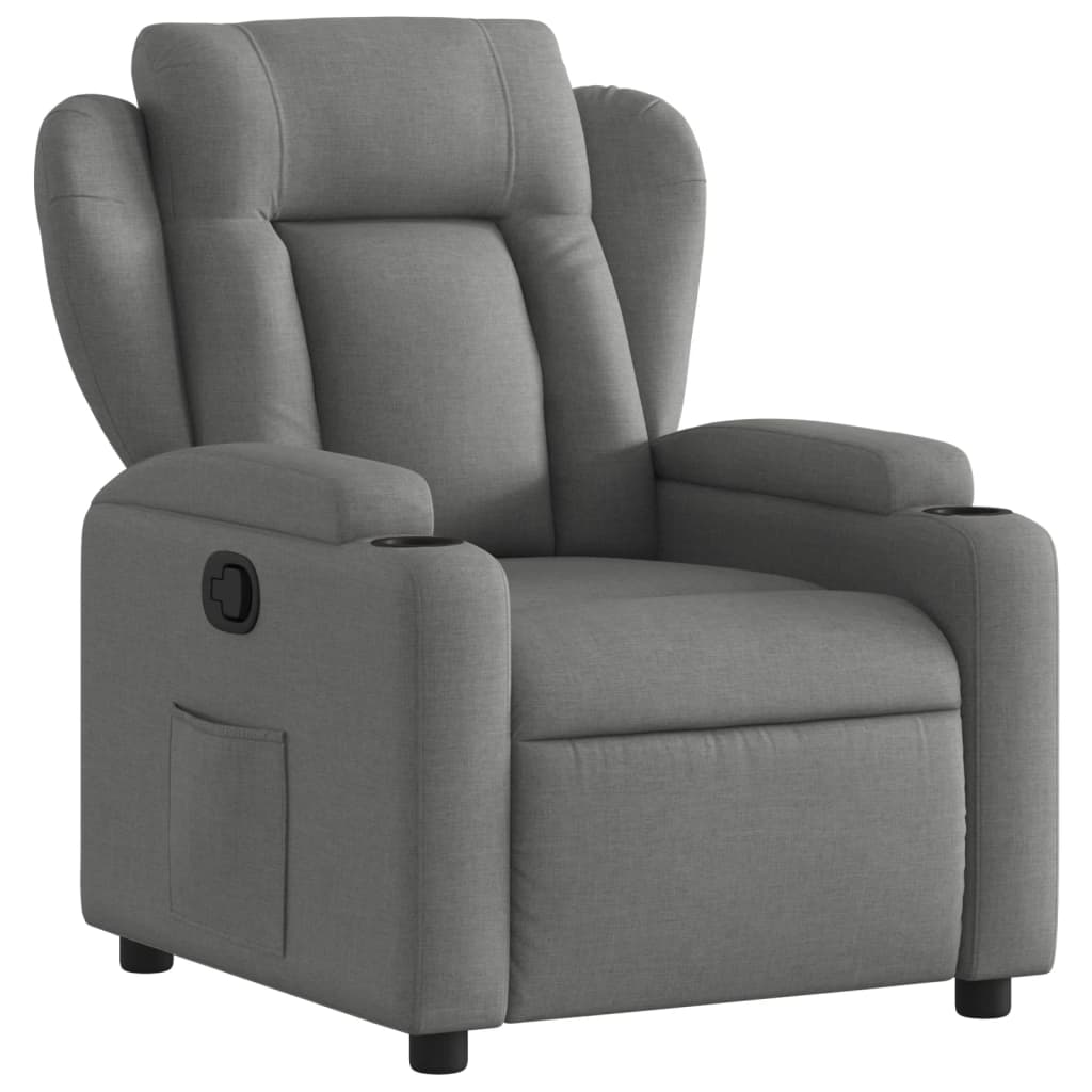 Fauteuil inclinable en tissu gris foncé - XIOS
