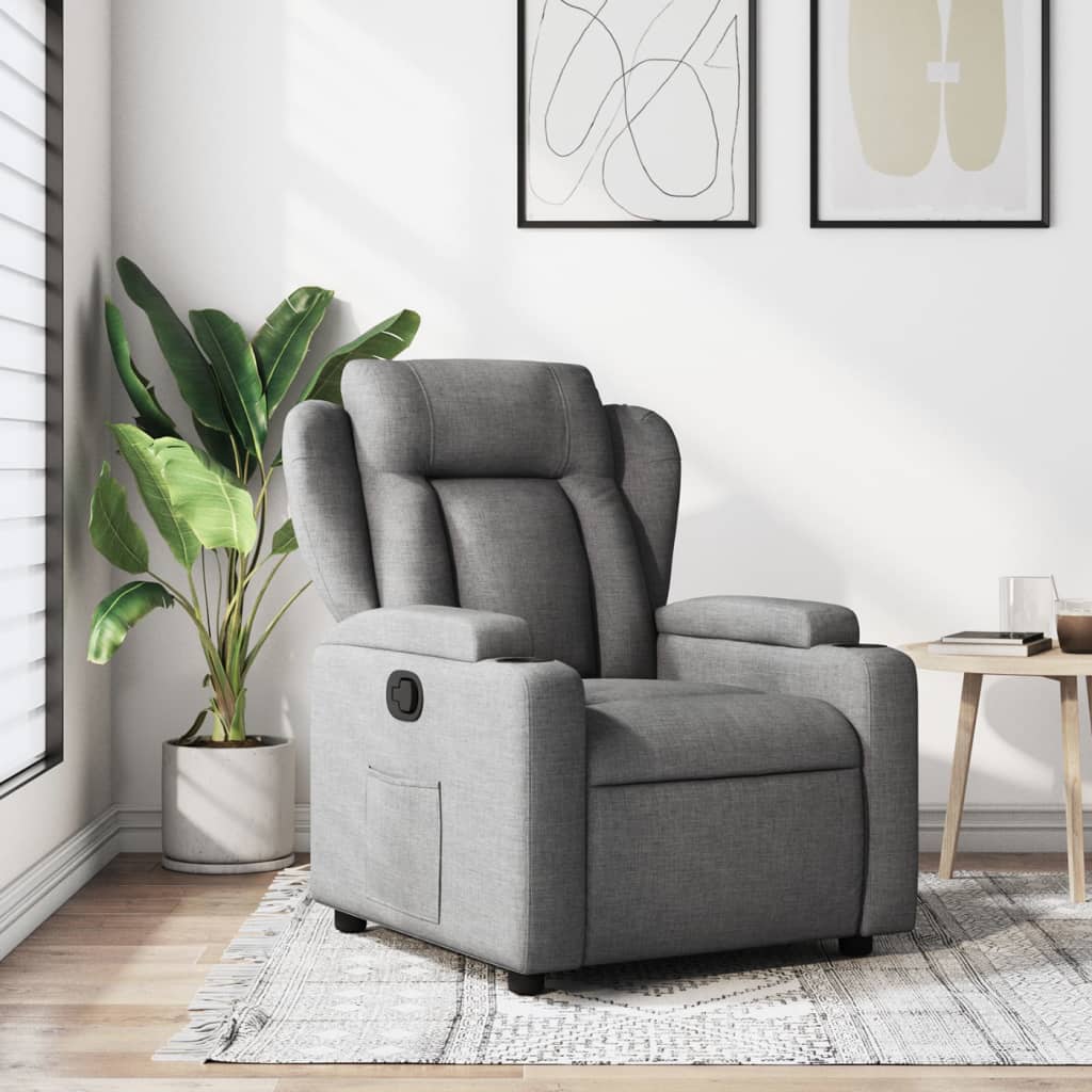 Fauteuil inclinable en tissu gris foncé - XIOS