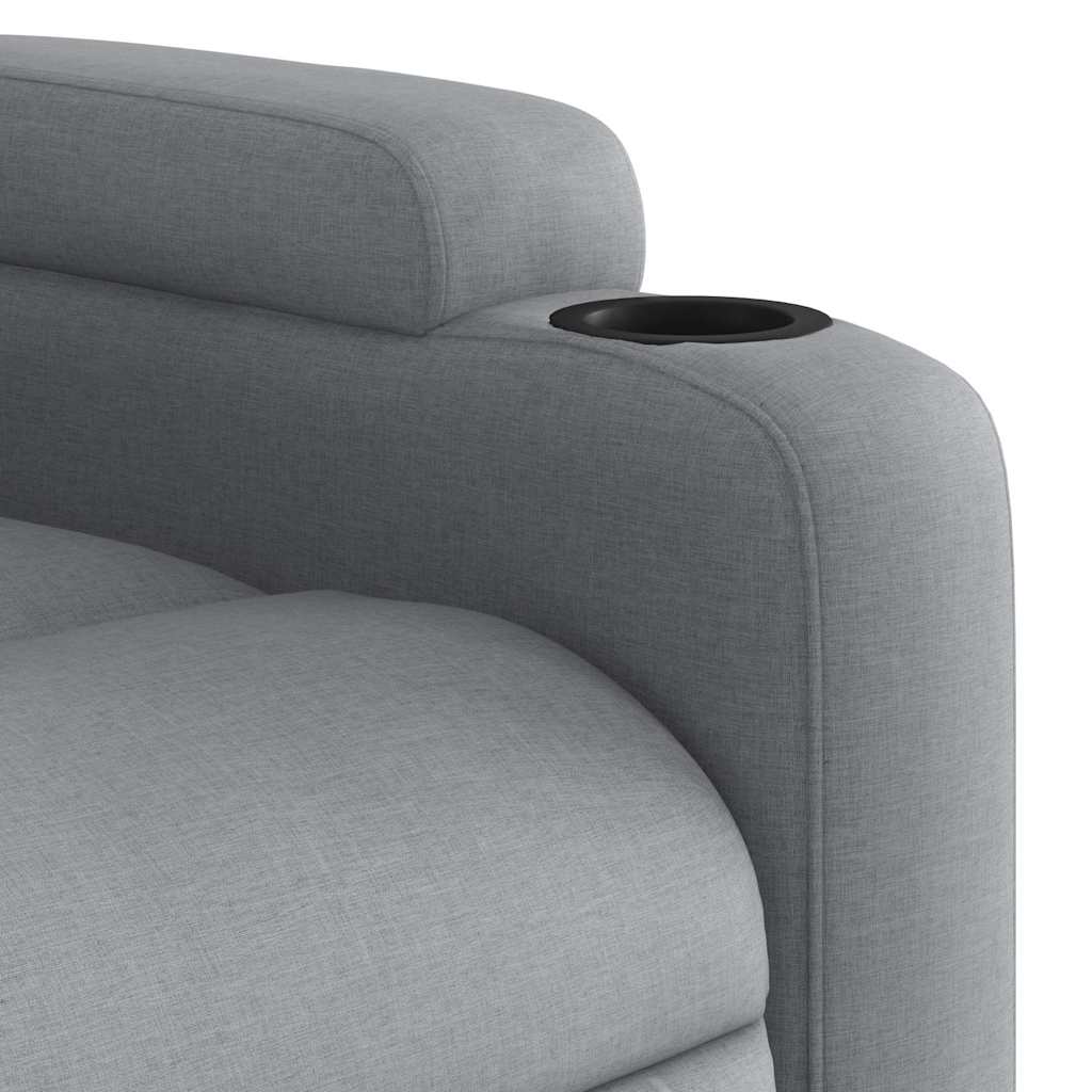 Fauteuil de massage inclinable gris clair tissu