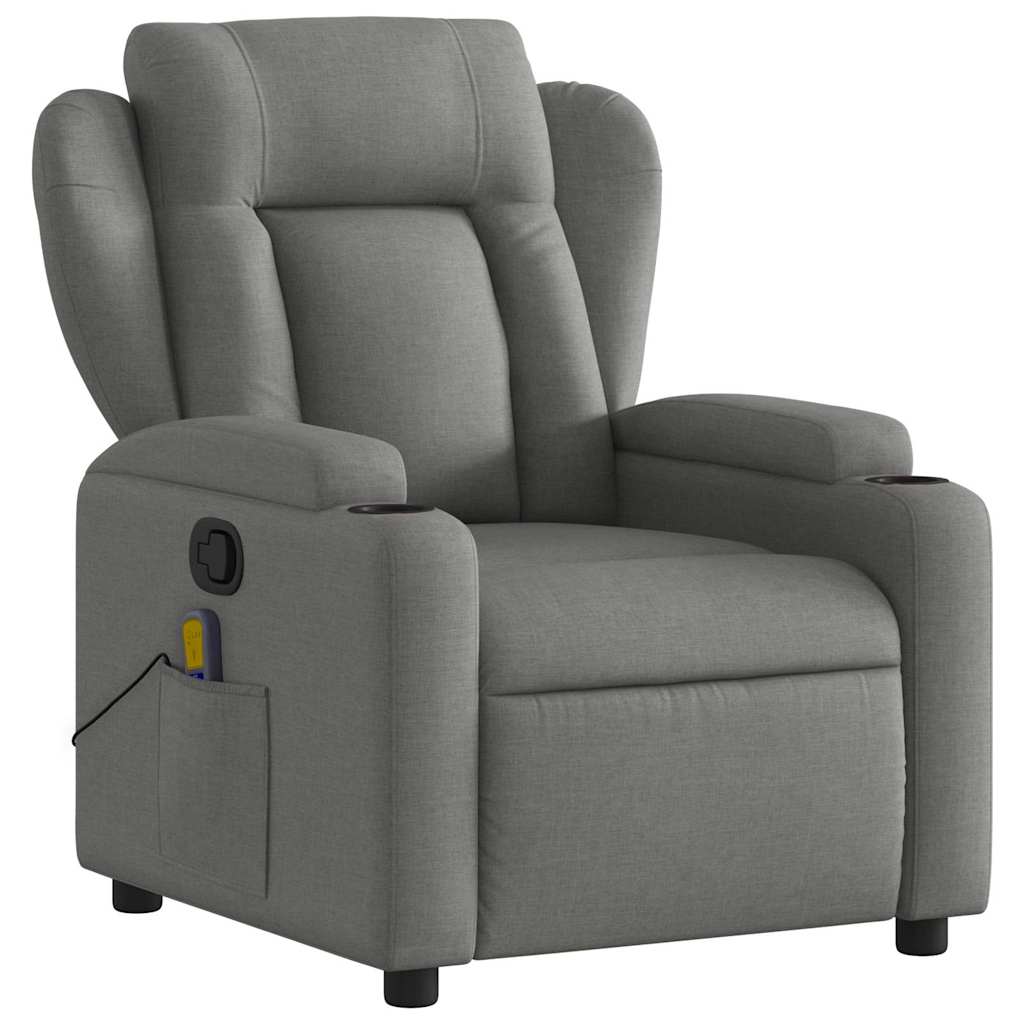 Fauteuil de massage inclinable gris foncé tissu - XIOS