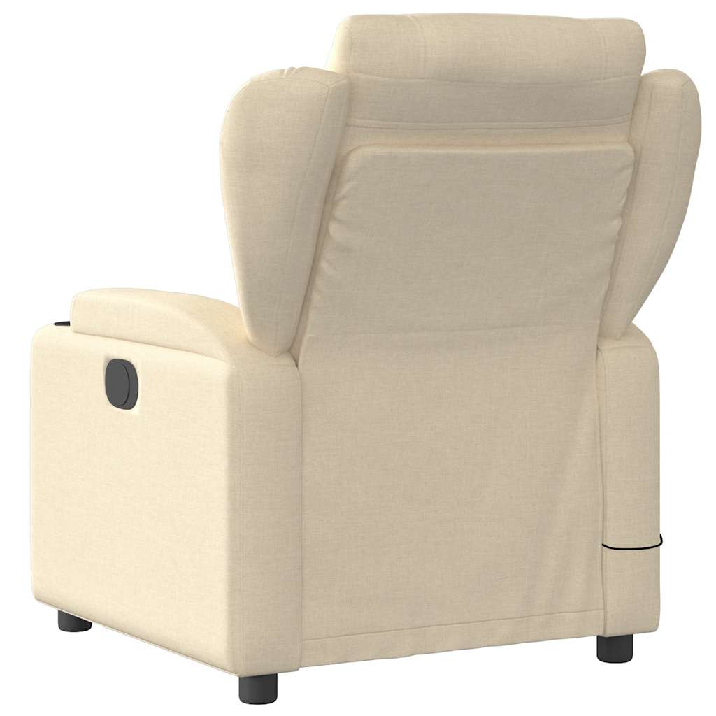 Fauteuil de massage inclinable crème tissu - XIOS