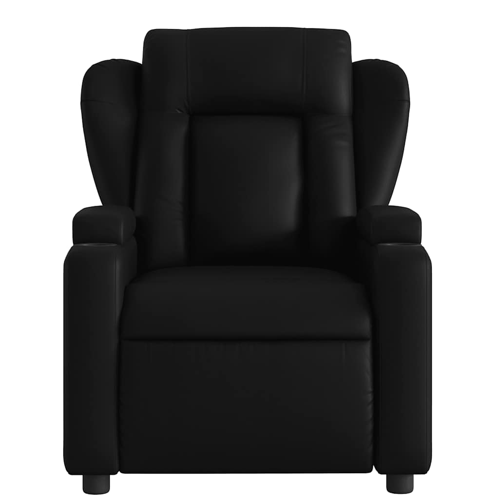 Fauteuil de massage inclinable noir similicuir