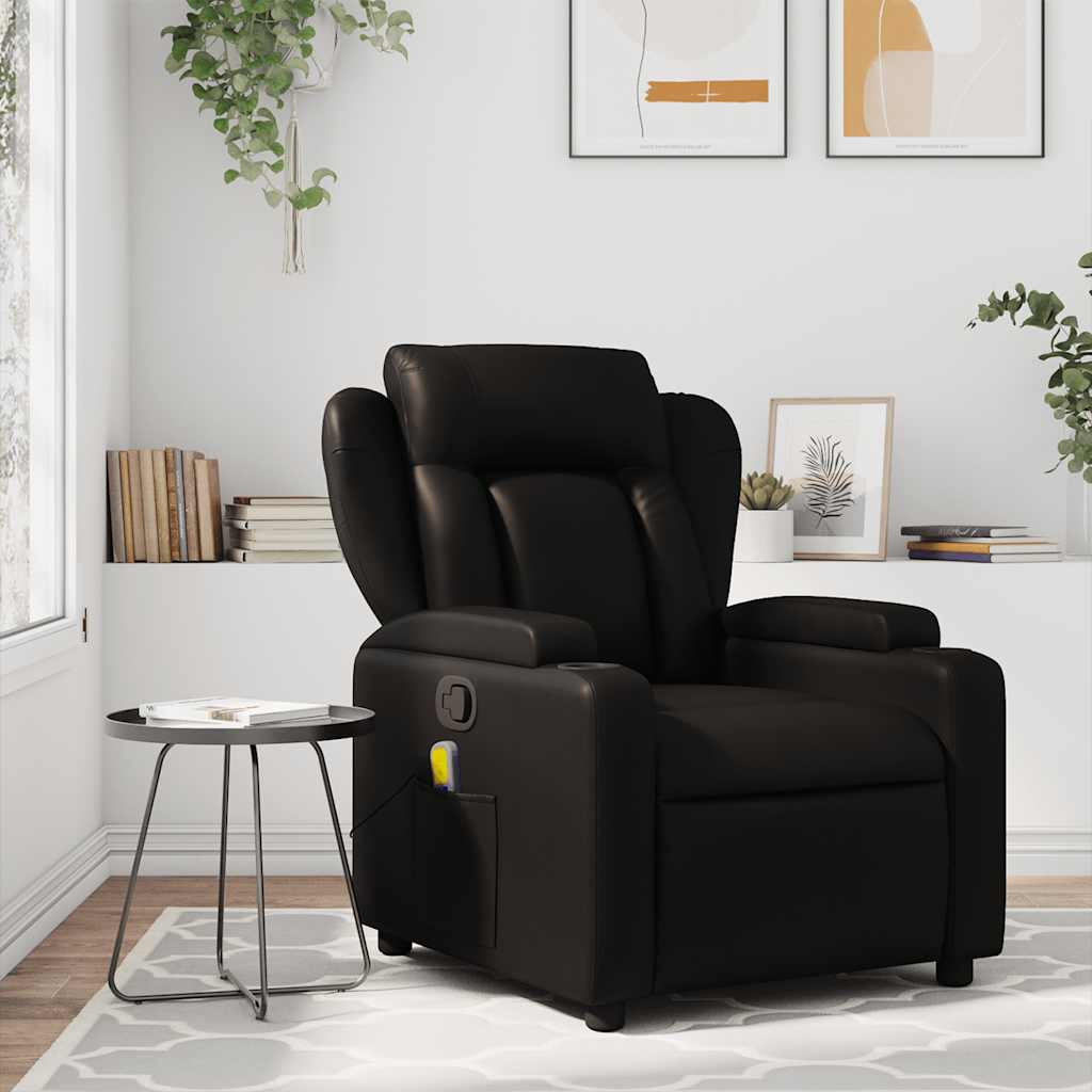 Fauteuil de massage inclinable noir similicuir - XIOS