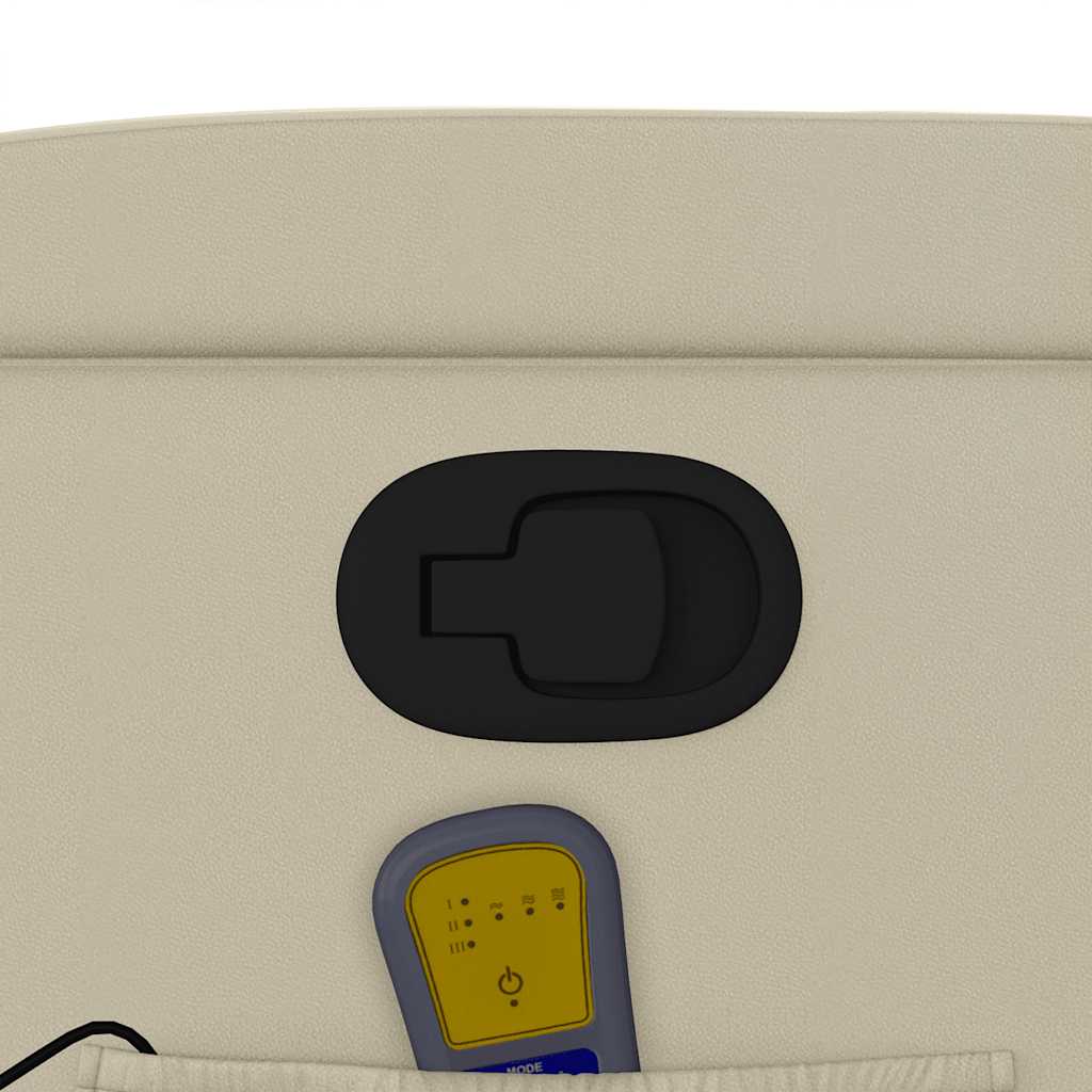 Fauteuil de massage inclinable crème similicuir - XIOS