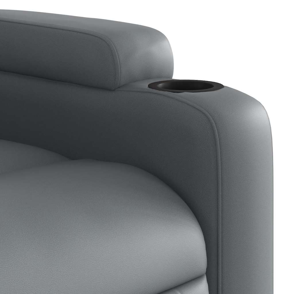 Fauteuil de massage inclinable gris similicuir - XIOS