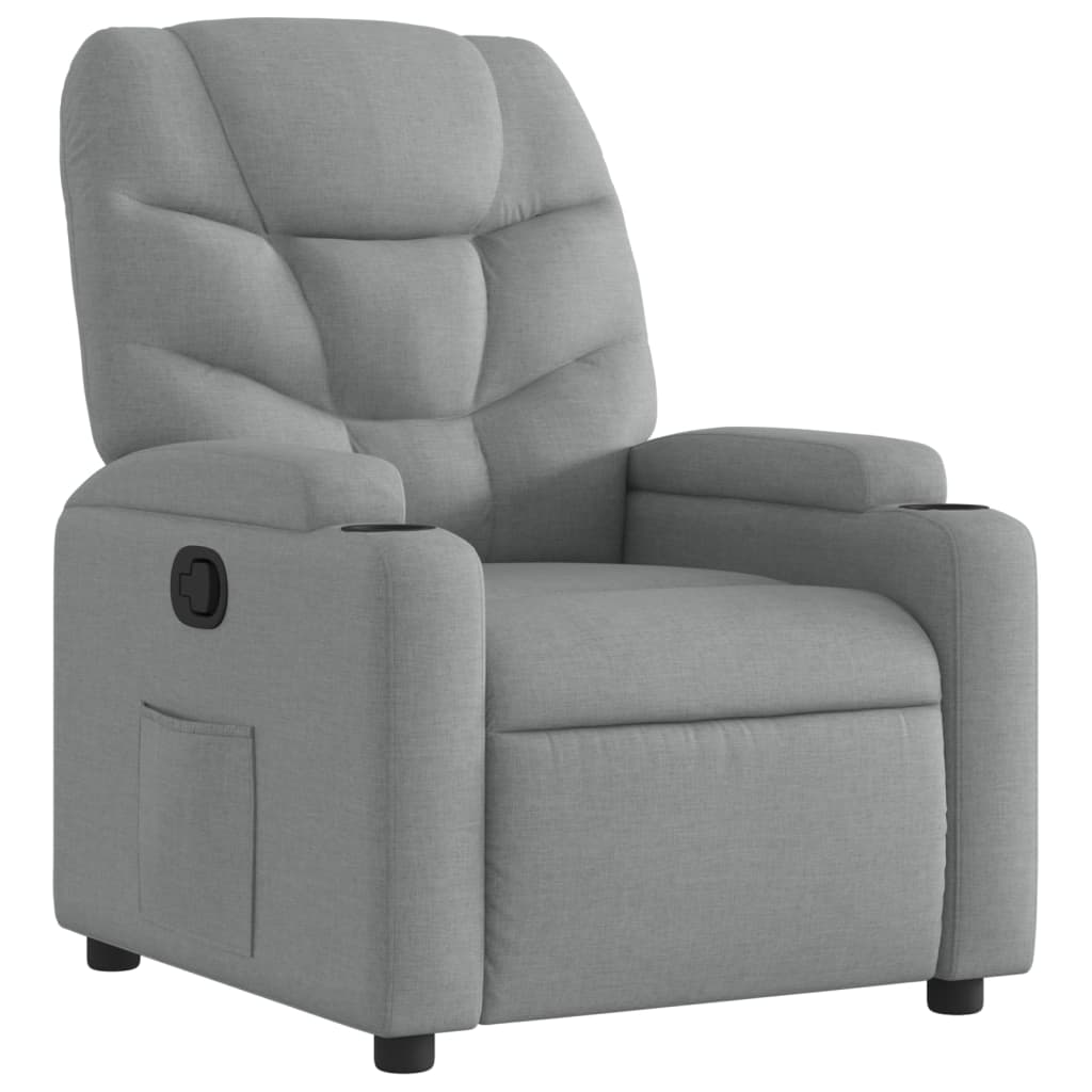 Fauteuil inclinable en tissu gris clair - XIOS