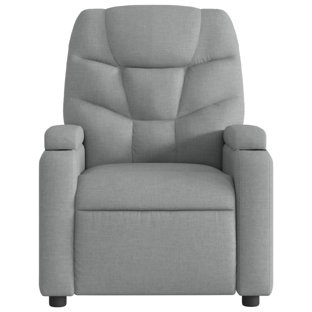 Fauteuil inclinable en tissu gris clair - XIOS