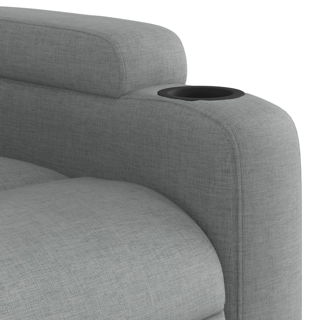 Fauteuil inclinable en tissu gris clair - XIOS
