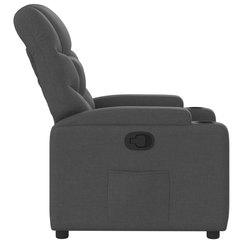 Fauteuil inclinable en tissu gris foncé - XIOS