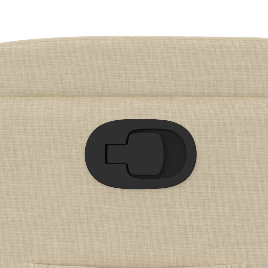 Fauteuil inclinable en tissu crème - XIOS