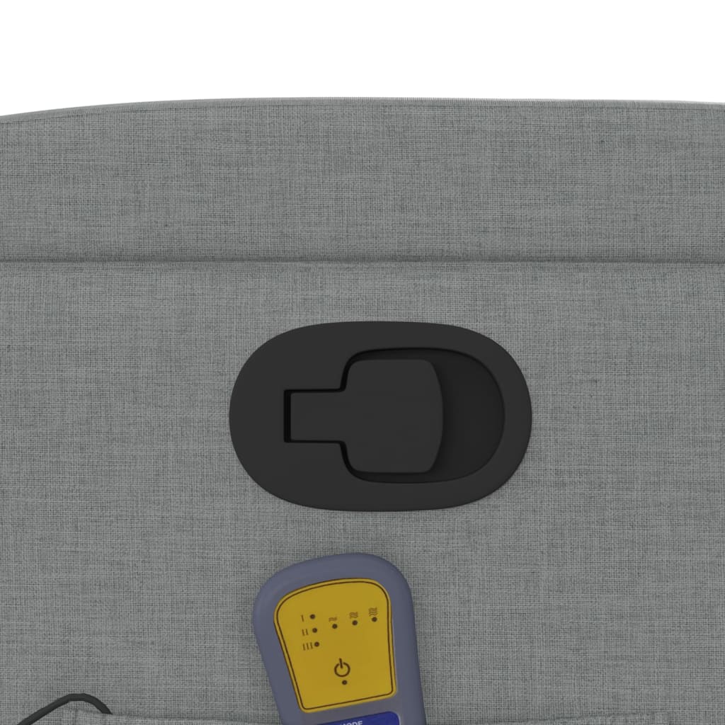 Fauteuil de massage inclinable gris clair tissu - XIOS