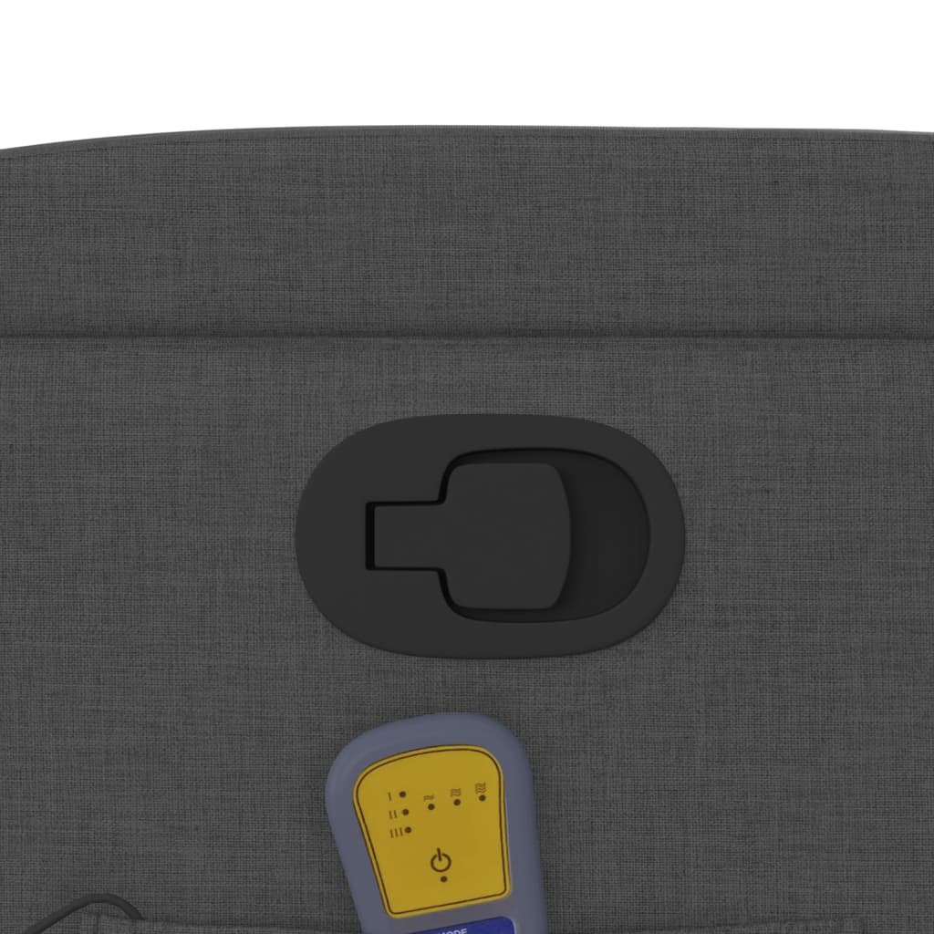 Fauteuil de massage inclinable gris foncé tissu - XIOS