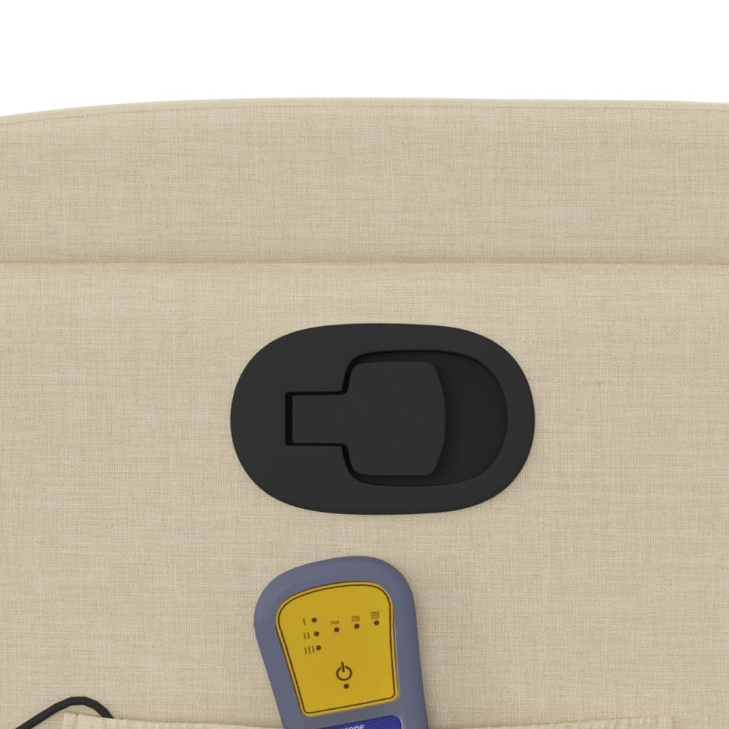 Fauteuil de massage inclinable crème tissu - XIOS