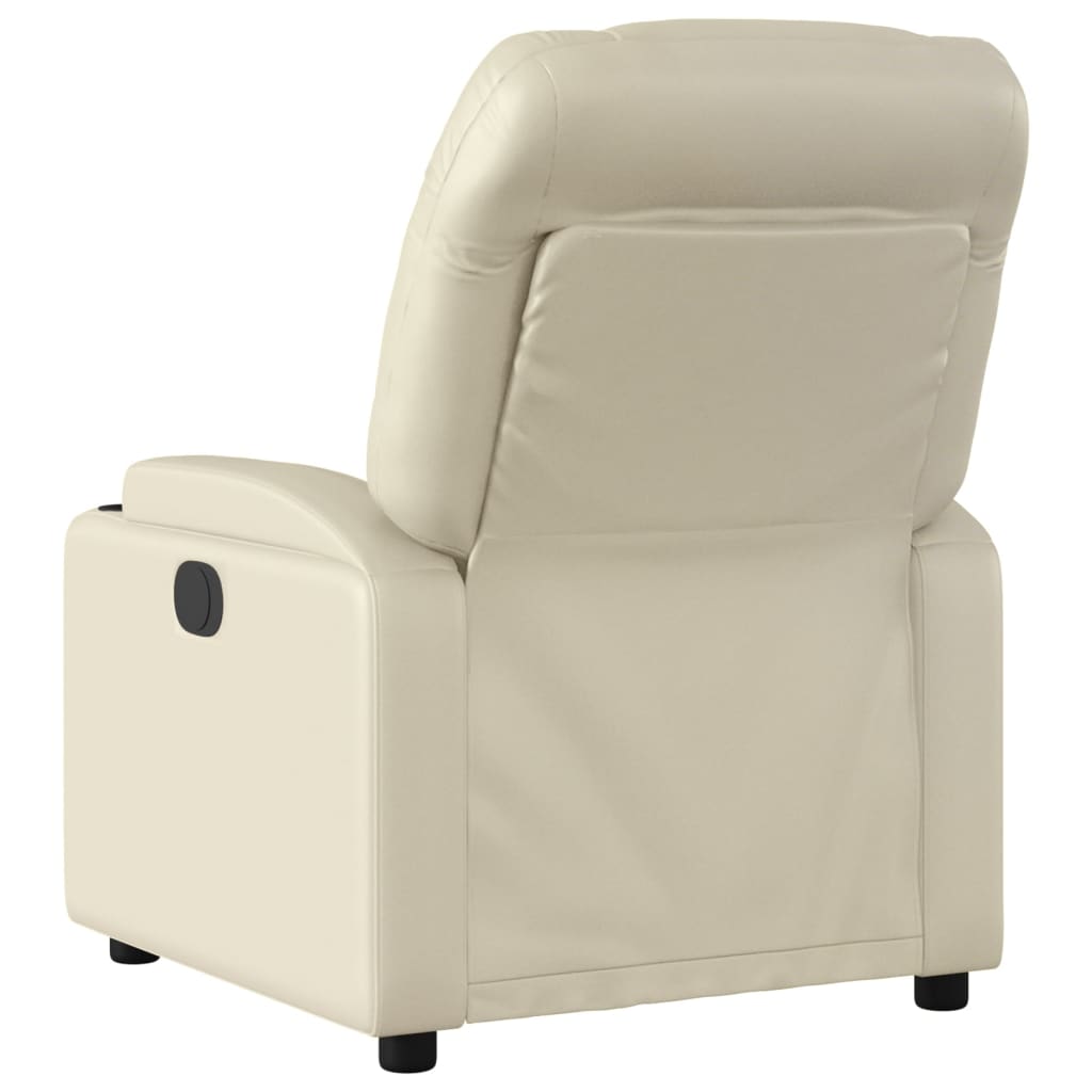 Fauteuil inclinable en similicuir crème - XIOS