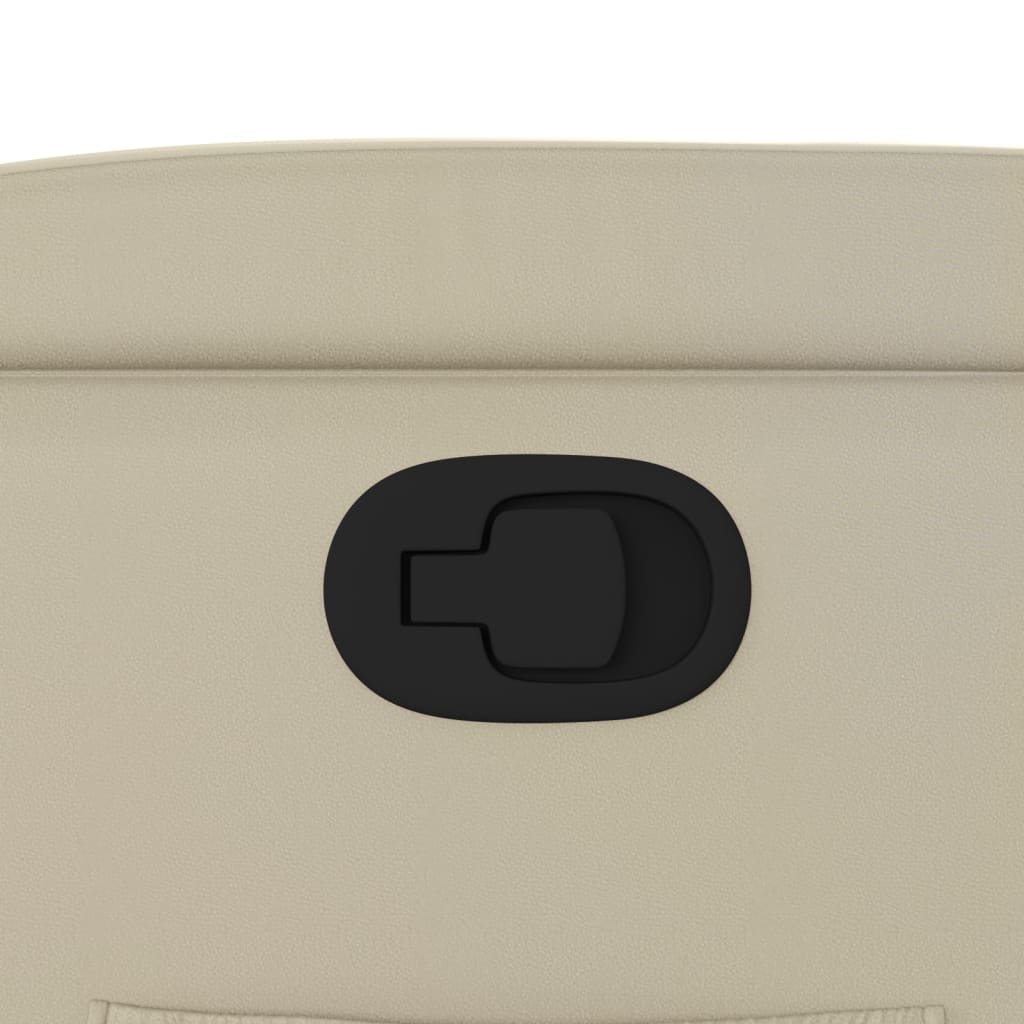 Fauteuil inclinable en similicuir crème - XIOS