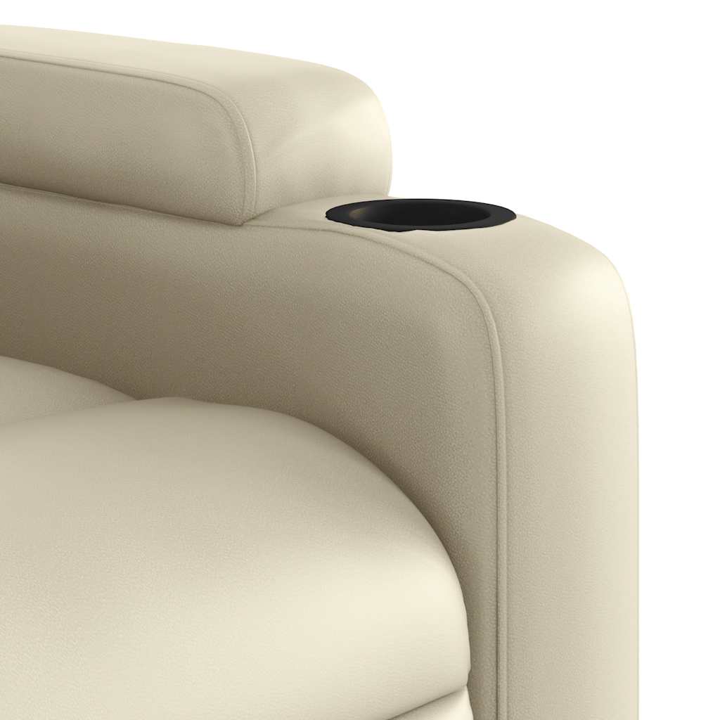 Fauteuil de massage inclinable crème similicuir - XIOS