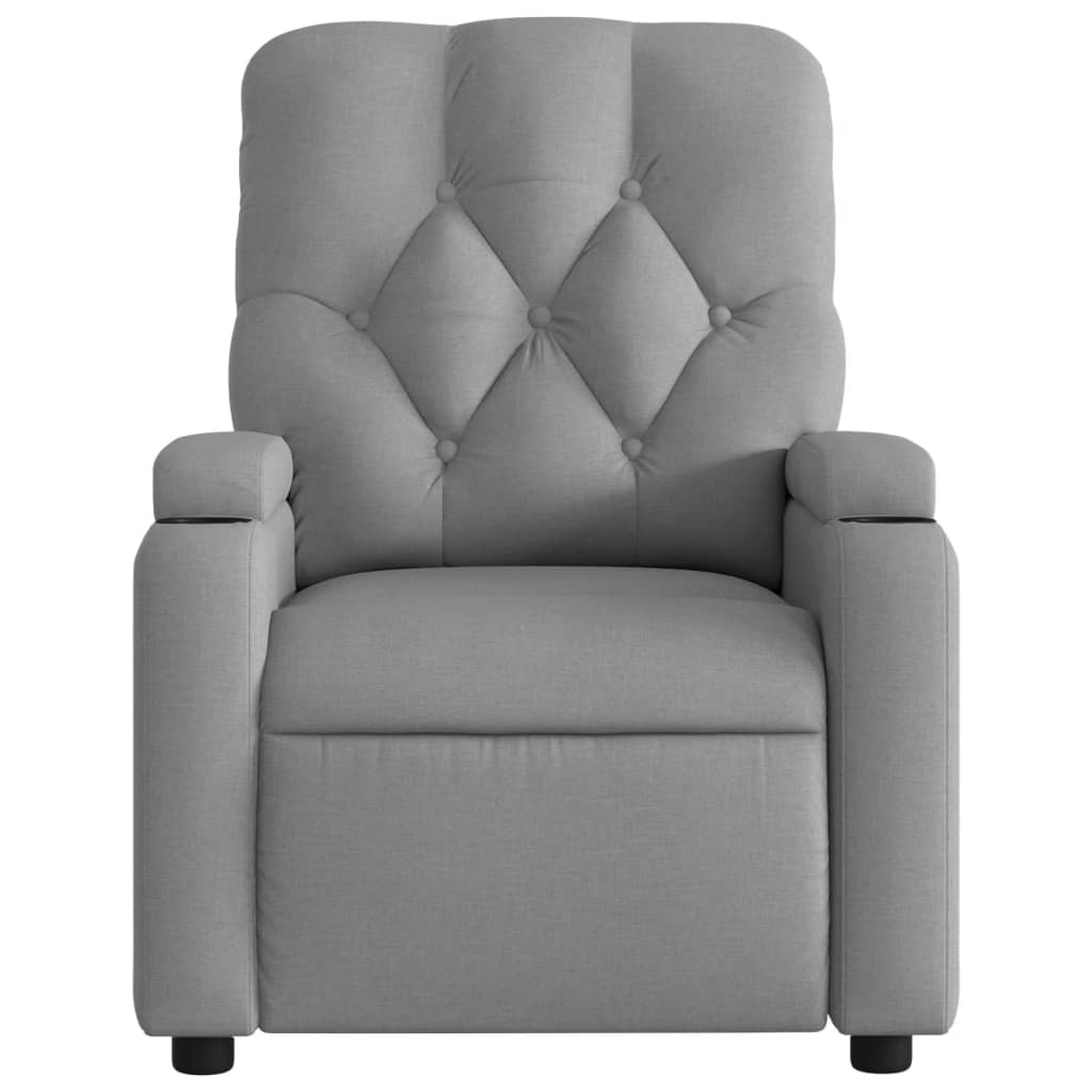 Fauteuil de massage inclinable gris clair tissu - XIOS