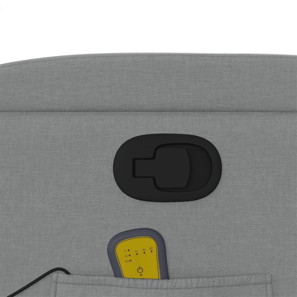 Fauteuil de massage inclinable gris clair tissu - XIOS