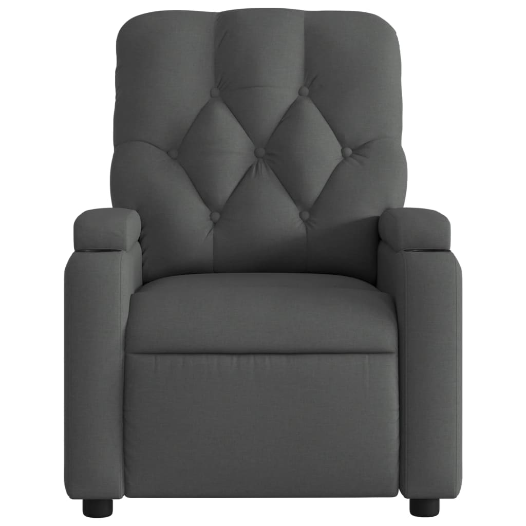 Fauteuil de massage inclinable gris foncé tissu - XIOS