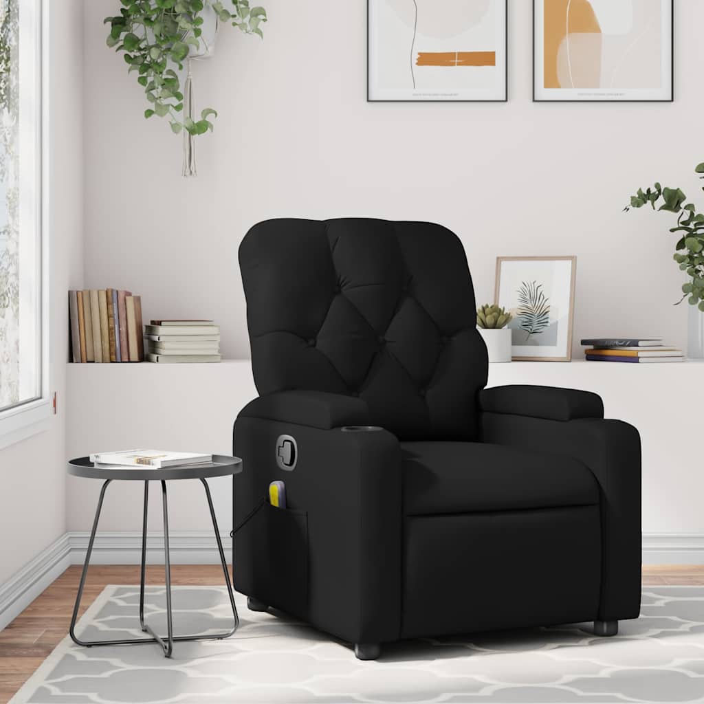 Fauteuil de massage inclinable noir similicuir - XIOS