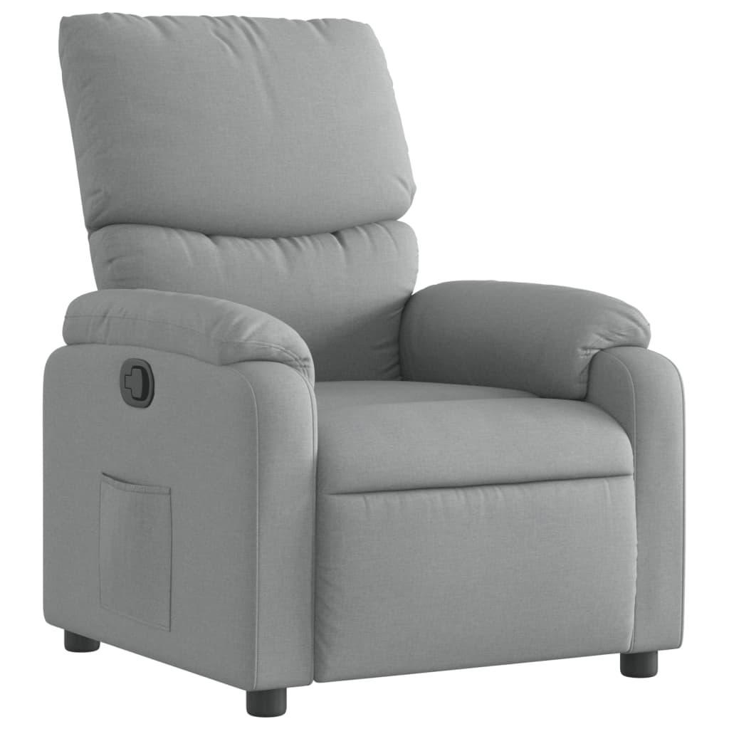 Fauteuil inclinable en tissu gris clair - XIOS