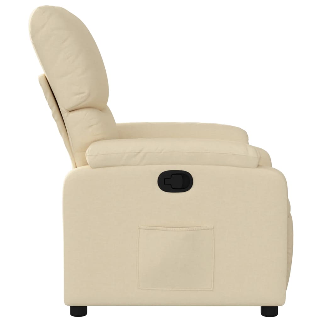 Fauteuil inclinable en tissu crème - XIOS