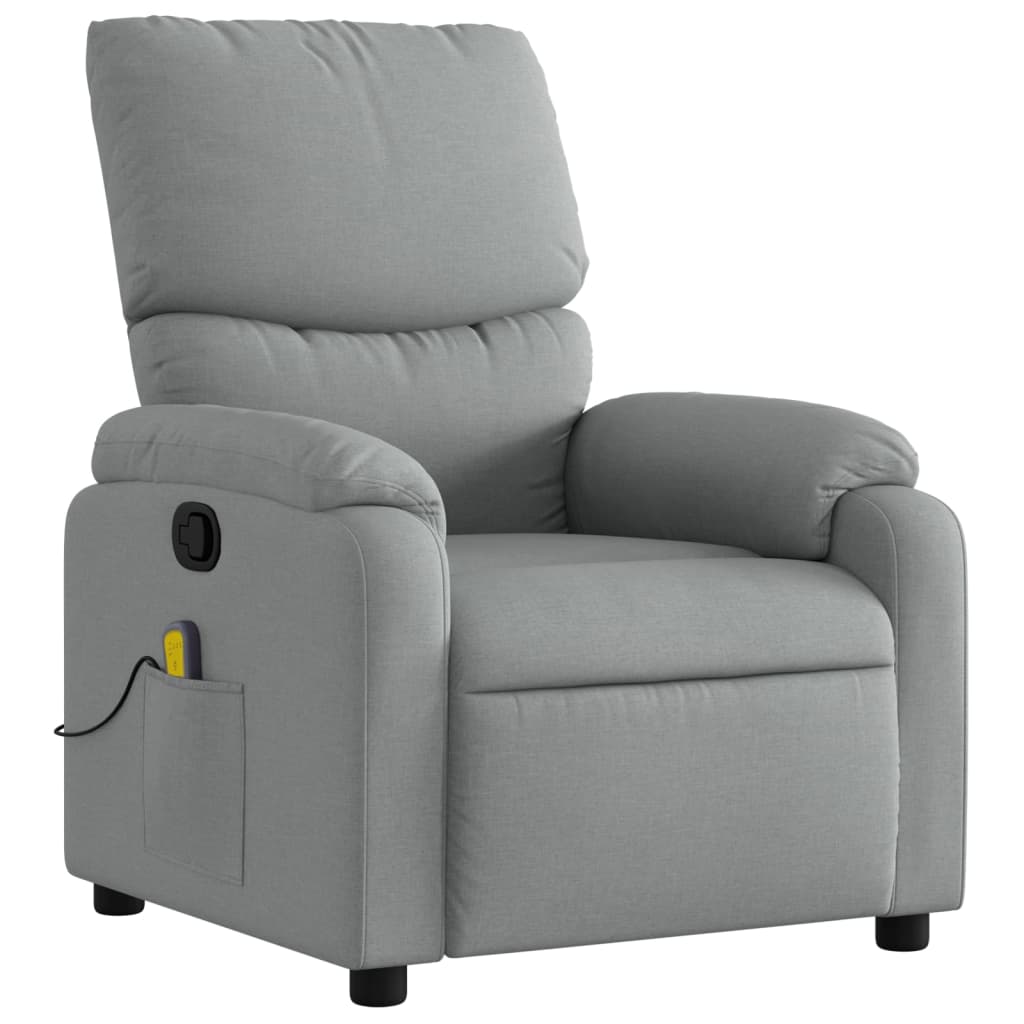 Fauteuil de massage inclinable gris clair tissu - XIOS