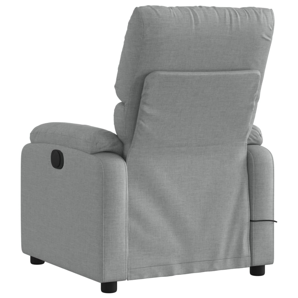 Fauteuil de massage inclinable gris clair tissu - XIOS