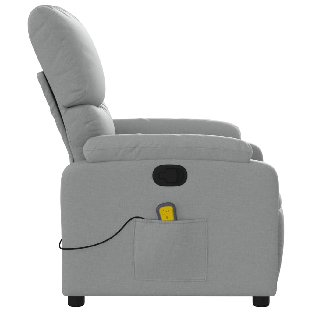 Fauteuil de massage inclinable gris clair tissu - XIOS