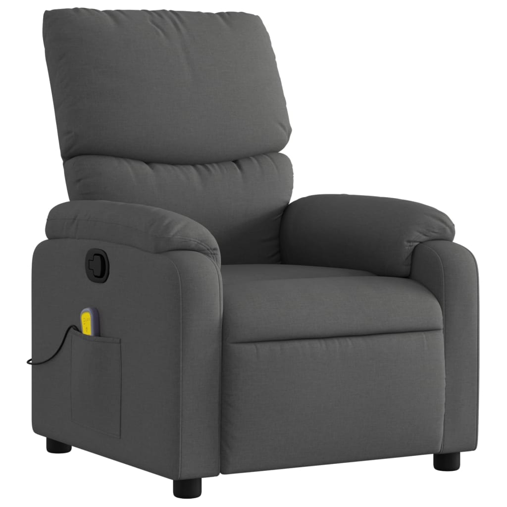 Fauteuil de massage inclinable gris foncé tissu - XIOS