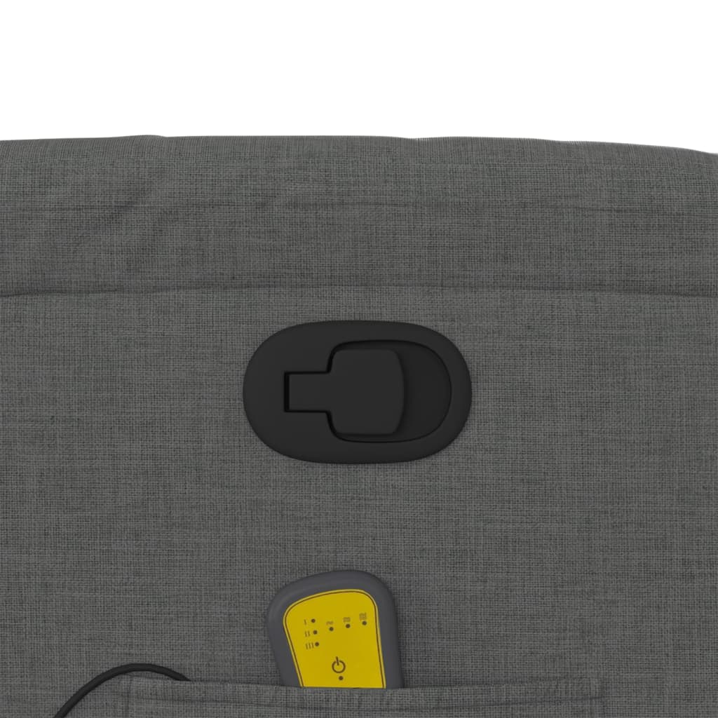 Fauteuil de massage inclinable gris foncé tissu - XIOS
