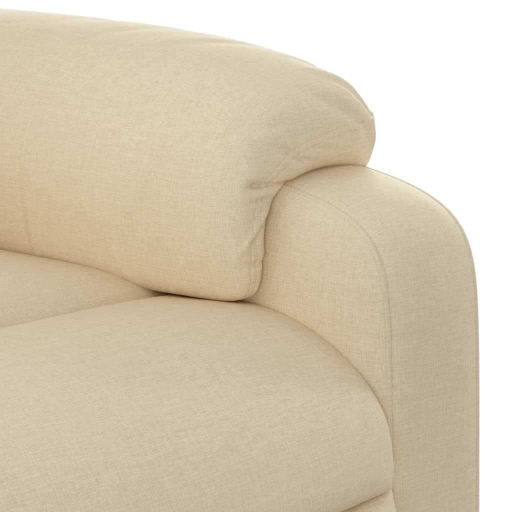 Fauteuil de massage inclinable crème tissu - XIOS