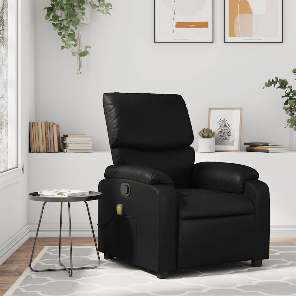 Fauteuil de massage inclinable noir similicuir - XIOS