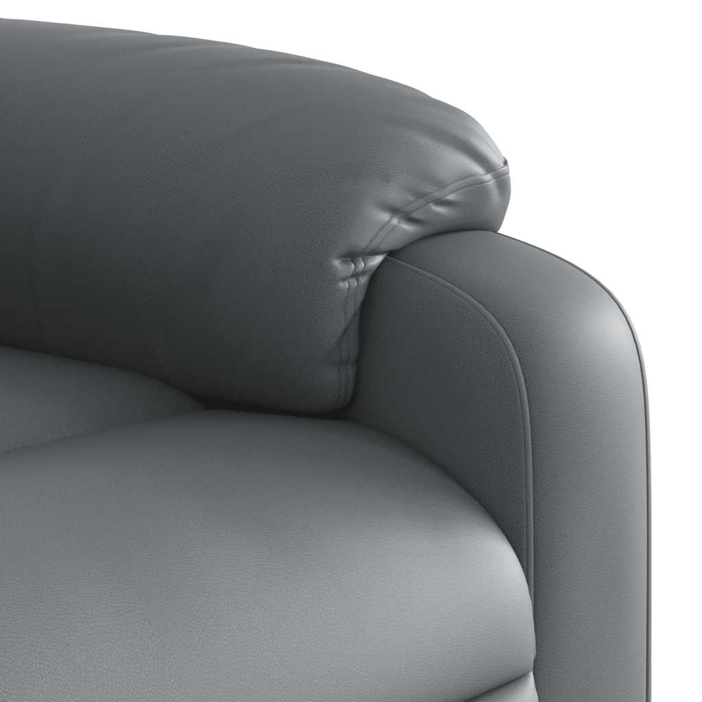 Fauteuil de massage inclinable gris similicuir - XIOS
