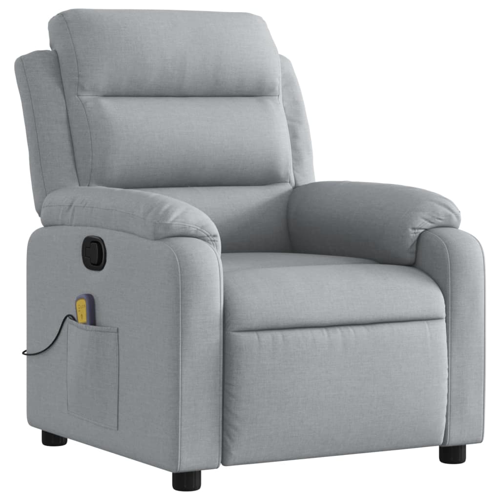 Fauteuil de massage inclinable gris clair tissu - XIOS