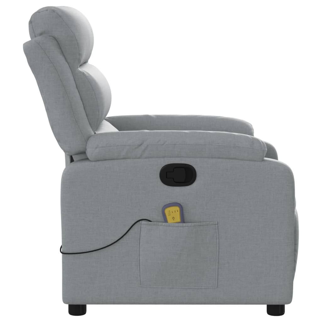 Fauteuil de massage inclinable gris clair tissu - XIOS