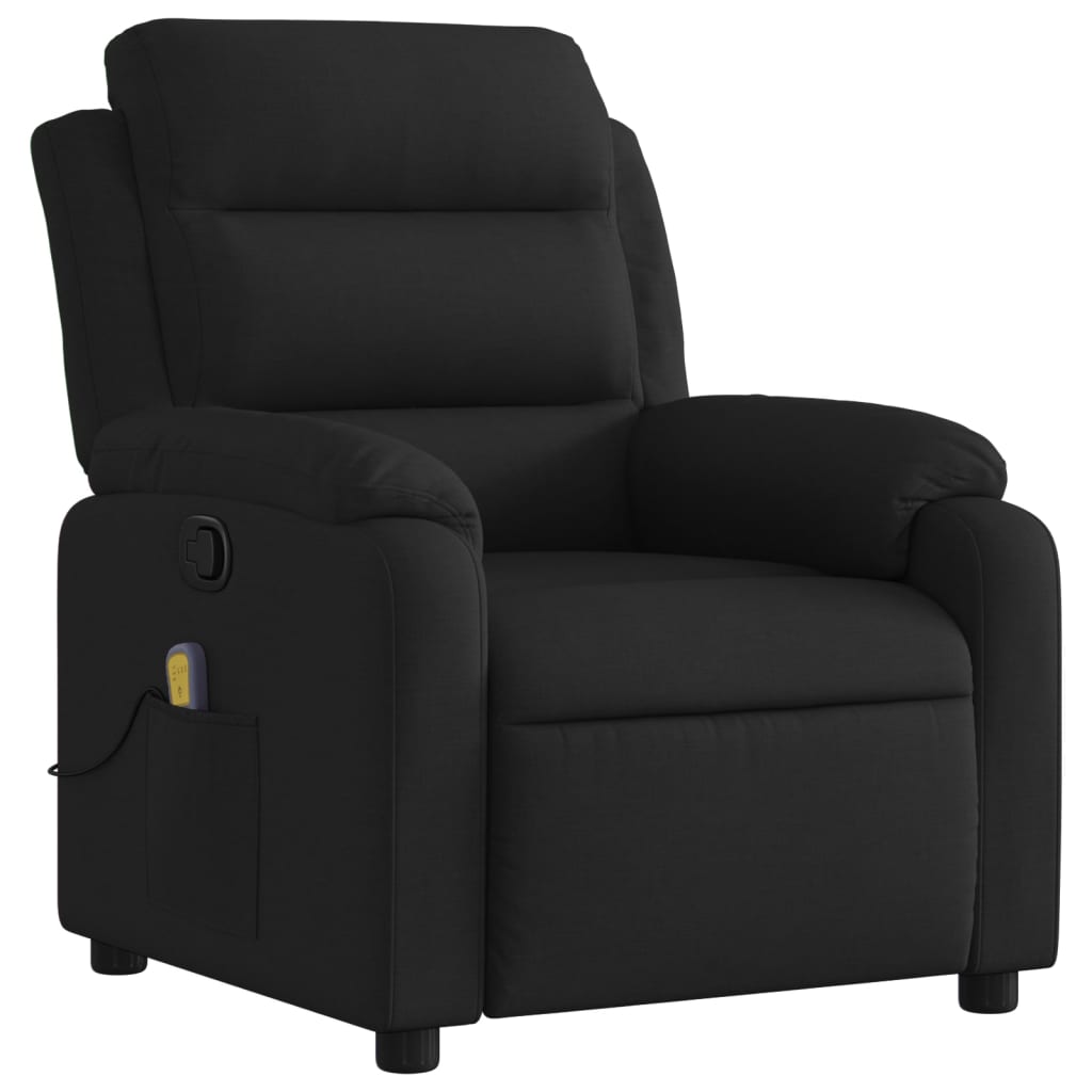 Fauteuil de massage inclinable noir tissu - XIOS
